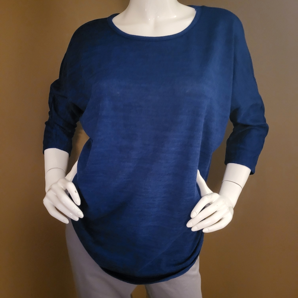 Trouve Navy Lightweight Long Sleeve Sweater